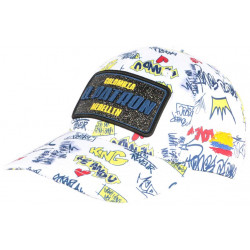 La Casquette El Patron Blanche et Bleue Print : Un Chef-d'œuvre de Style et d'Originalité