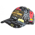 Casquette El Patron Noire Rouge Dorée Strass